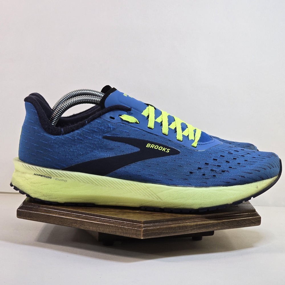 Brooks Hyperion Tempo Shoes‎ Mens Size 10 Blue Neon Running DNA Flash Sneakers